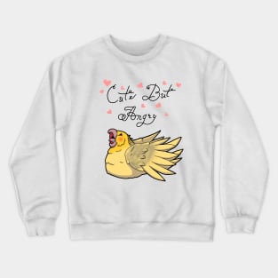 Cute But Angry (Yellow and grey tiel) Crewneck Sweatshirt